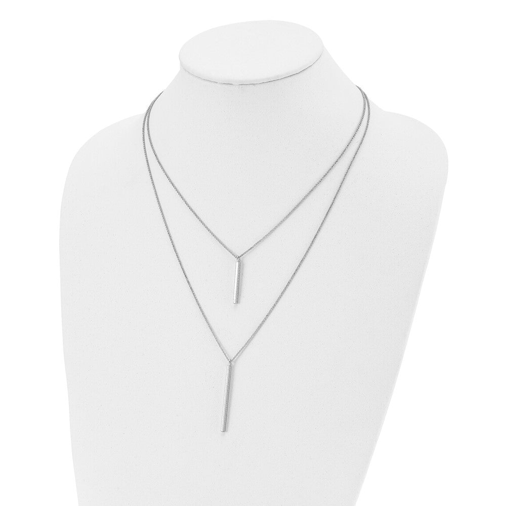FJC Finejewelers 925 Sterling Silver Cable Two Strand with 2in ext. Necklace