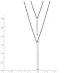 FJC Finejewelers 925 Sterling Silver Cable Two Strand with 2in ext. Necklace