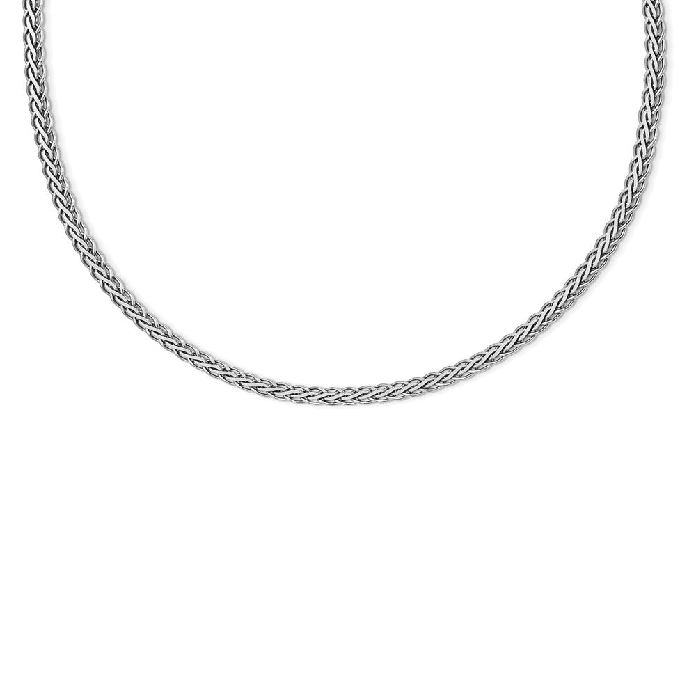 FJC Finejewelers 925 Sterling Silver Flat Bright Cut Spiga Necklace