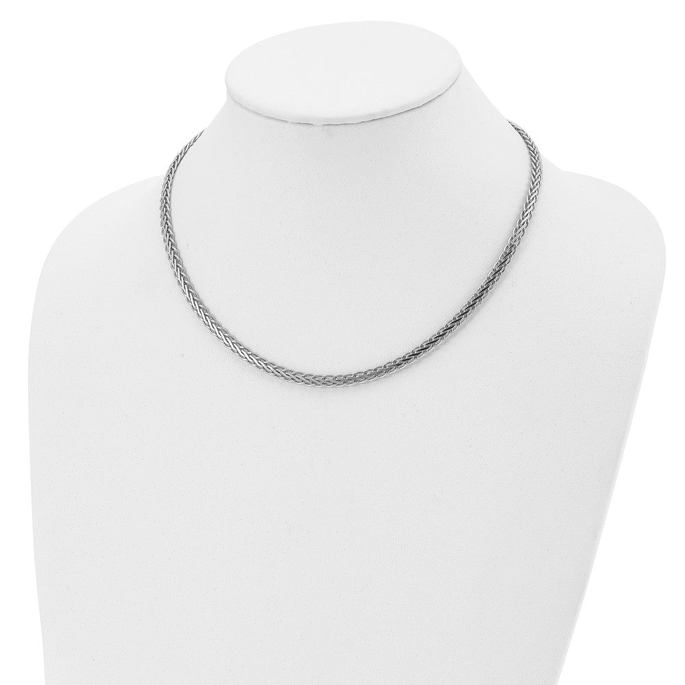 FJC Finejewelers 925 Sterling Silver Flat Bright Cut Spiga Necklace