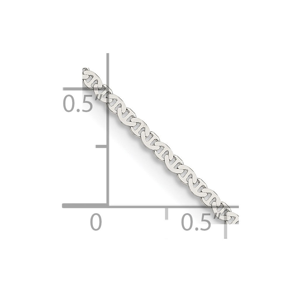 FJC Finejewelers 925 Sterling Silver Flat Anchor Chain 18 Inches x 1.85 mm