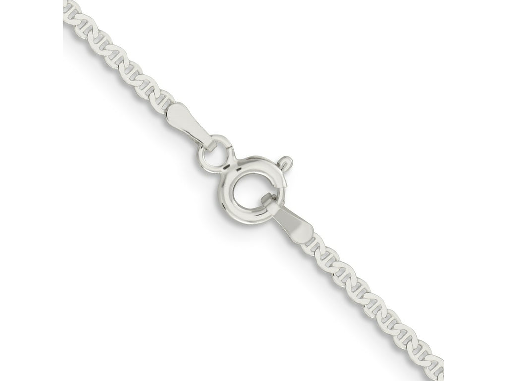 FJC Finejewelers 925 Sterling Silver 1.85mm Flat Anchor Chain Anklet 9 Inches x 1 mm