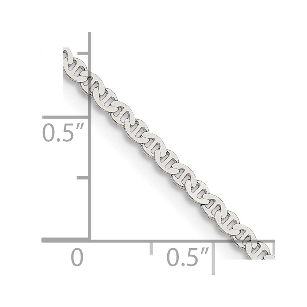 FJC Finejewelers 925 Sterling Silver Flat Anchor Chain 16 Inches x 2.25 mm