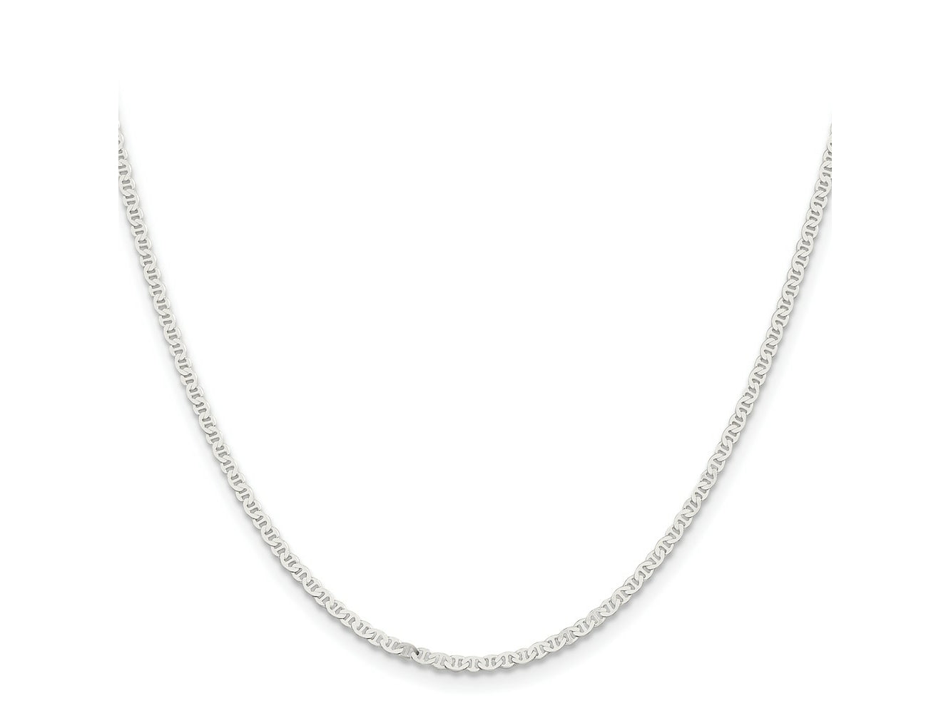 FJC Finejewelers 925 Sterling Silver Flat Anchor Chain 24 Inches x 2.25 mm