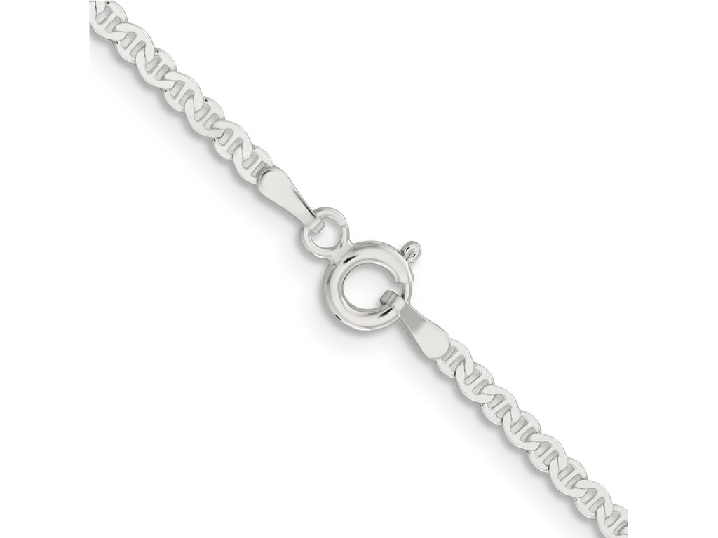 FJC Finejewelers 925 Sterling Silver 2.25mm Flat Anchor Chain Anklet 9 Inches x 2 mm