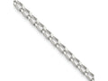 FJC Finejewelers 925 Sterling Silver Cable Open Elongated Link Chain Bracelet Anklet 10 Inches x 3.2 mm