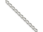 FJC Finejewelers 925 Sterling Silver Cable Open Elongated Link Chain Bracelet Anklet 10 Inches x 3.2 mm