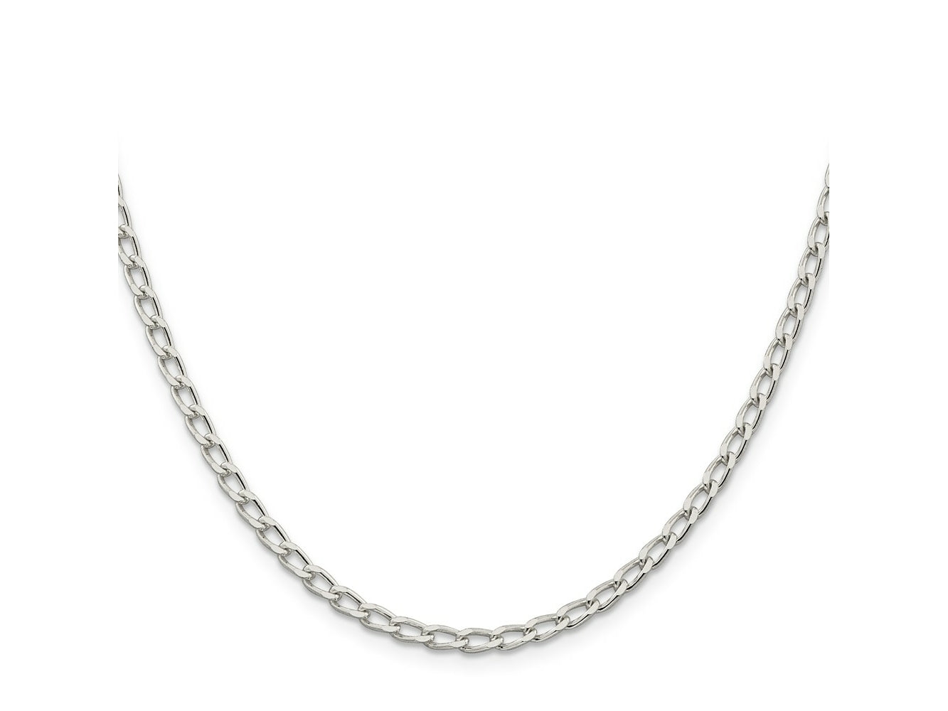 FJC Finejewelers 925 Sterling Silver Open Link Open Elongated Link Chain 18 Inches x 3.2 mm