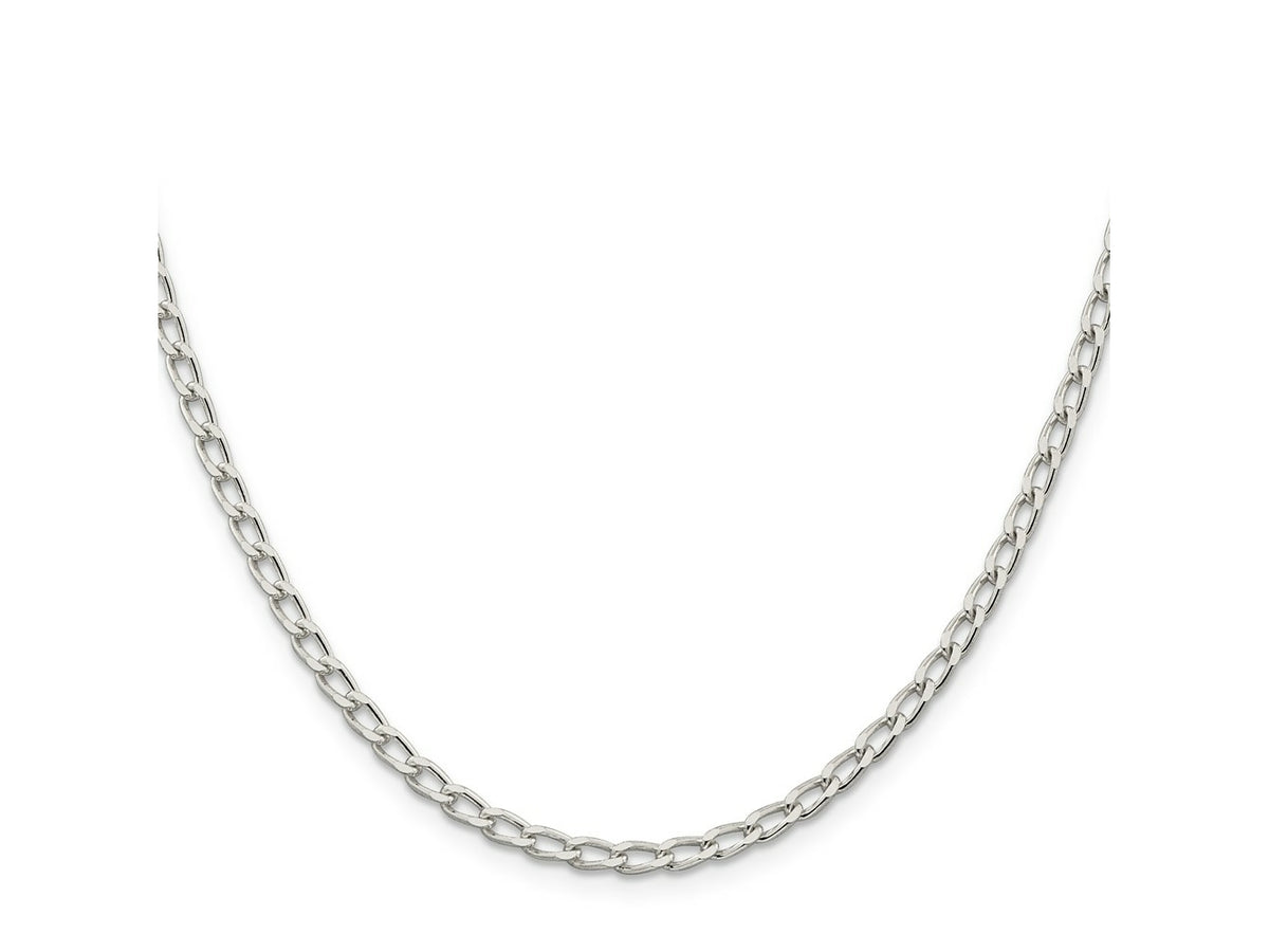 FJC Finejewelers 925 Sterling Silver Open Link Open Elongated Link Chain 24 Inches x 3.2 mm