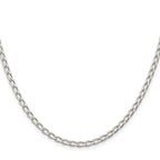 FJC Finejewelers 925 Sterling Silver Cable Open Elongated Link Chain Bracelet Anklet 9 Inches x 3.2 mm