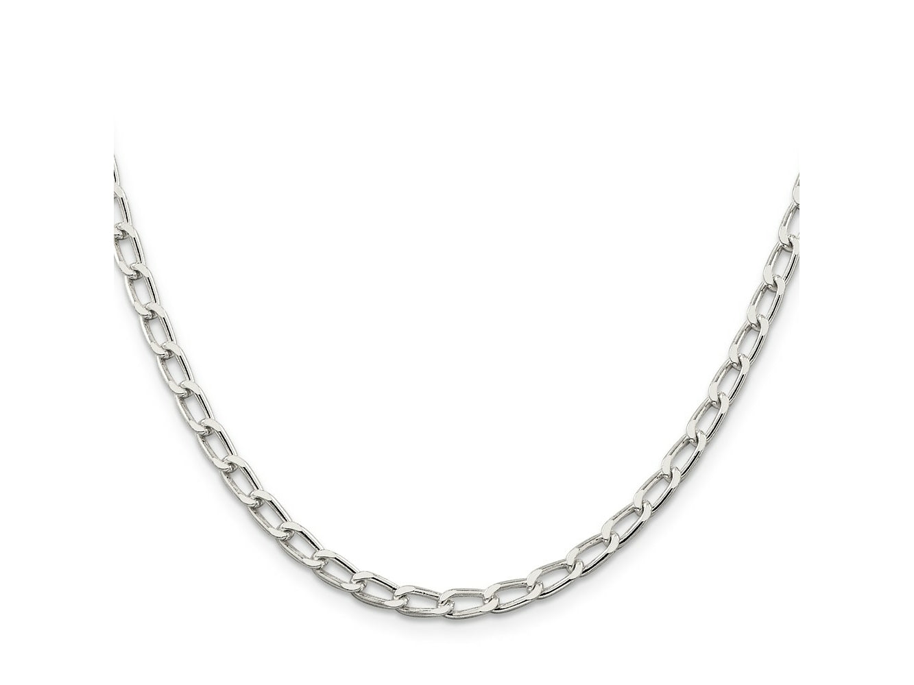 FJC Finejewelers 925 Sterling Silver Open Link Open Elongated Link Chain 24 Inches x 4.3 mm