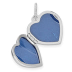 FJC Finejewelers 925 Sterling Silver Rhodium Plated Lab Created Ruby Heart Charm Locket 20 x 15 mm