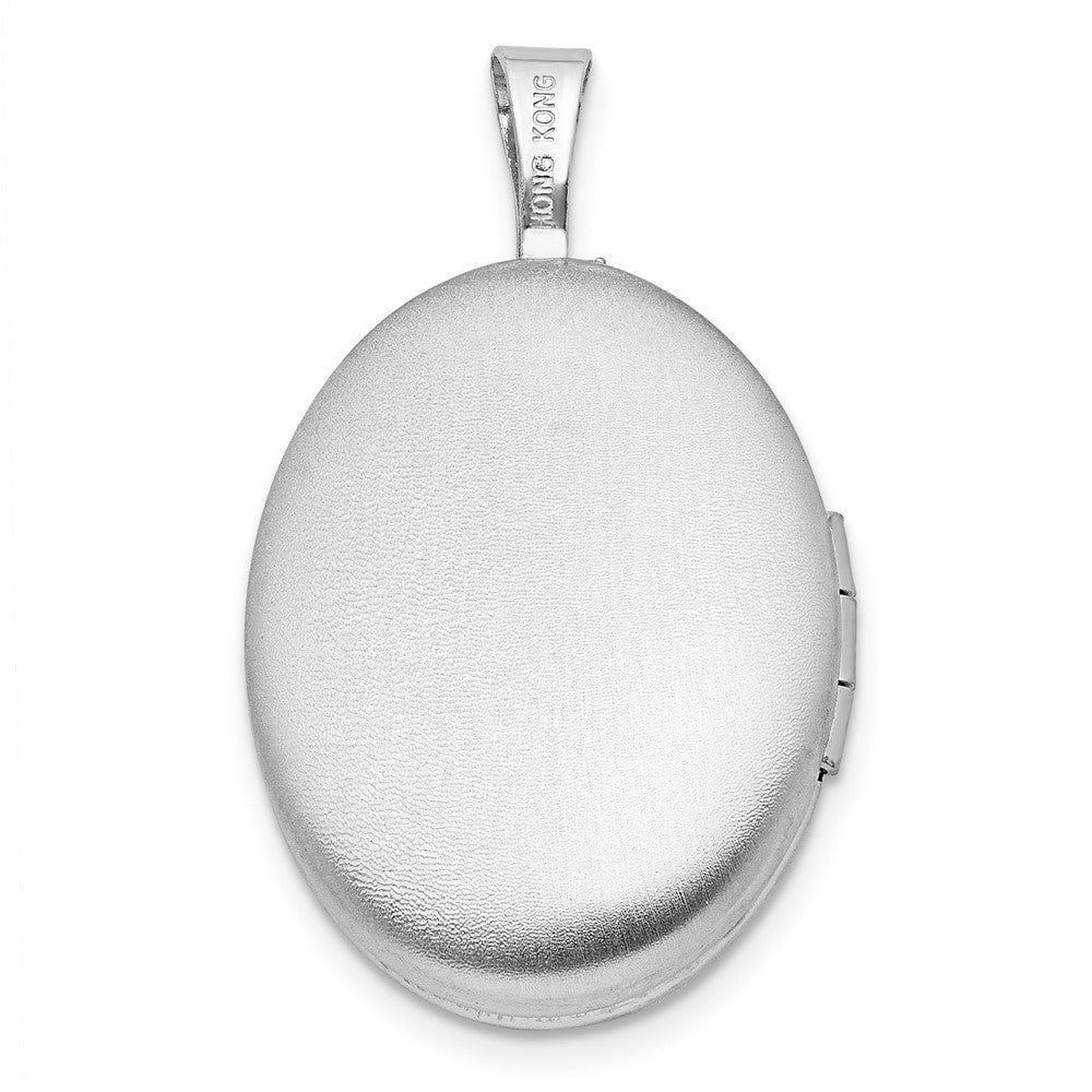 FJC Finejewelers 925 Sterling Silver Bright Cut First Communion 19x Oval Charm Locket 24 x 15 mm