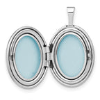 FJC Finejewelers 925 Sterling Silver Bright Cut First Communion 19x Oval Charm Locket 24 x 15 mm