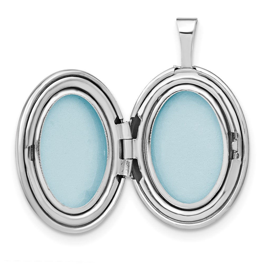FJC Finejewelers 925 Sterling Silver Bright Cut First Communion 19x Oval Charm Locket 24 x 15 mm