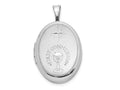 FJC Finejewelers 925 Sterling Silver Bright Cut First Communion 19x Oval Charm Locket 24 x 15 mm