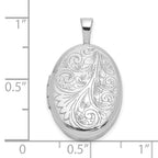 FJC Finejewelers 925 Sterling Silver Polished Scroll Design 19x Oval Charm Locket 24 x 15 mm