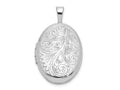 FJC Finejewelers 925 Sterling Silver Polished Scroll Design 19x Oval Charm Locket 24 x 15 mm