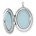 FJC Finejewelers 925 Sterling Silver Rhodium Plated Scroll Design 26x Oval Charm Locket 31 x 20 mm