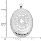 FJC Finejewelers 925 Sterling Silver Rhodium Plated Polished Medallion 26x Oval Locket 31 x 20 mm