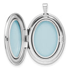 FJC Finejewelers 925 Sterling Silver Rhodium Plated Polished Medallion 26x Oval Locket 31 x 20 mm