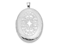 FJC Finejewelers 925 Sterling Silver Rhodium Plated Polished Medallion 26x Oval Locket 31 x 20 mm