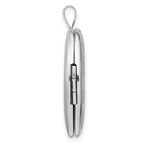 FJC Finejewelers 925 Sterling Silver Rhodium Plated Heart Border 26x Oval Charm Locket 31 x 20 mm