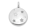 FJC Finejewelers 925 Sterling Silver Rhodium Plated CZ Stars Swing Charm Locket 27 x 20 mm
