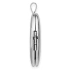 FJC Finejewelers 925 Sterling Silver Rhodium Plated Polished Oval Ash Holder Charm Locket 31 x 20 mm