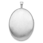FJC Finejewelers 925 Sterling Silver Rhodium Plated Polished Oval Ash Holder Charm Locket 31 x 20 mm