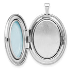 FJC Finejewelers 925 Sterling Silver Rhodium Plated Polished Oval Ash Holder Charm Locket 31 x 20 mm