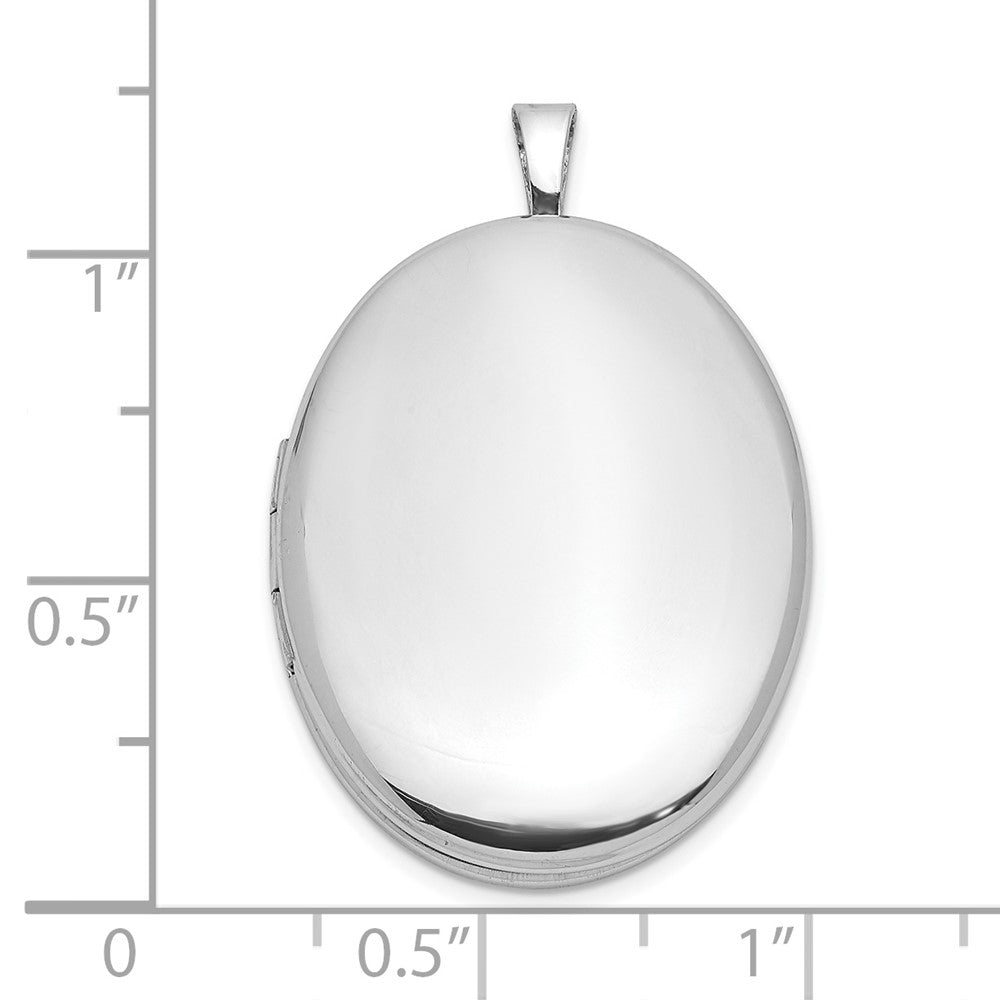 FJC Finejewelers 925 Sterling Silver Rhodium Plated Polished Oval Ash Holder Charm Locket 31 x 20 mm