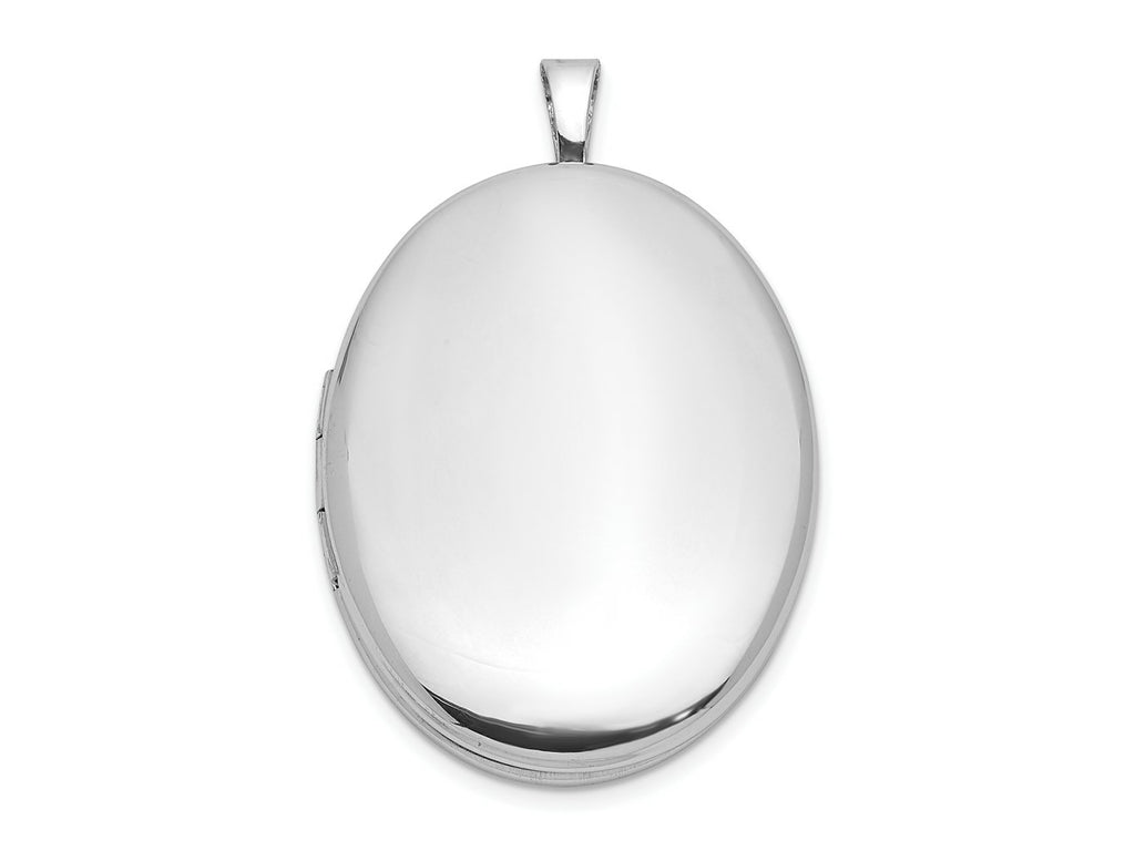 FJC Finejewelers 925 Sterling Silver Rhodium Plated Polished Oval Ash Holder Charm Locket 31 x 20 mm
