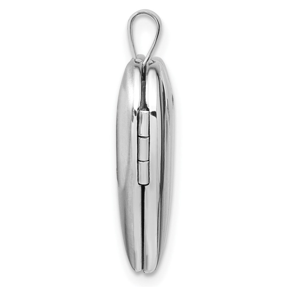 FJC Finejewelers 925 Sterling Silver Polished 20mm Heart Ash Holder Charm Locket 25 mm x 19 mm