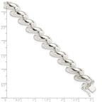 FJC Finejewelers 925 Sterling Silver Link San Marco Bracelet 8 Inches x 12 mm
