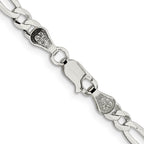 FJC Finejewelers 925 Sterling Silver Lightweight Flat Figaro Chain 26 Inches x 4.5 mm