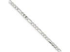 FJC Finejewelers 925 Sterling Silver Lightweight Flat Figaro Chain Bracelet 7 Inches x 4.5 mm