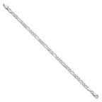 FJC Finejewelers 925 Sterling Silver Lightweight Flat Figaro Chain Bracelet 8 Inches x 4.5 mm