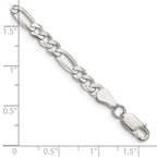 FJC Finejewelers 925 Sterling Silver Lightweight Flat Figaro Chain Bracelet 8 Inches x 4.5 mm