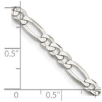 FJC Finejewelers 925 Sterling Silver Lightweight Flat Figaro Chain Bracelet 9 Inches x 4.5 mm