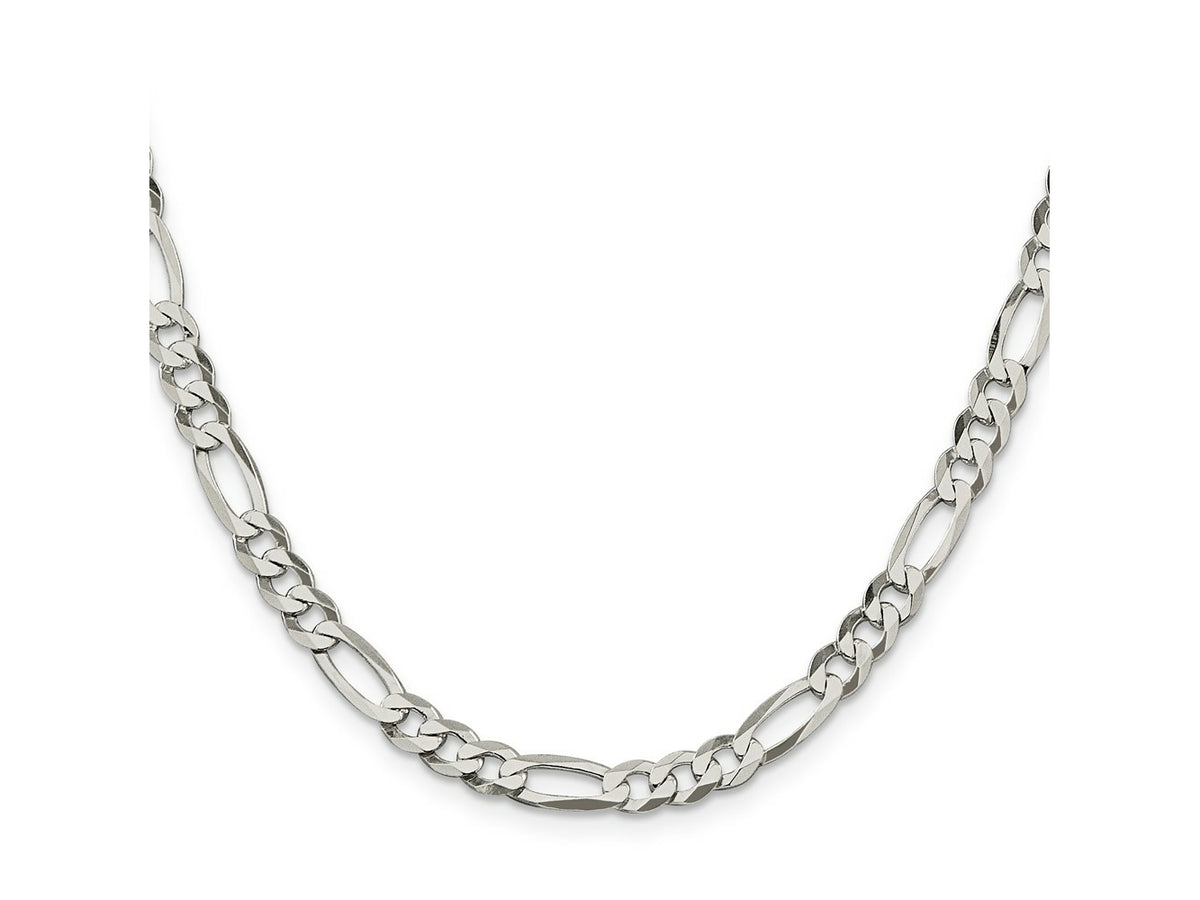 FJC Finejewelers 925 Sterling Silver Lightweight Flat Figaro Chain 22 Inches x 5.5 mm