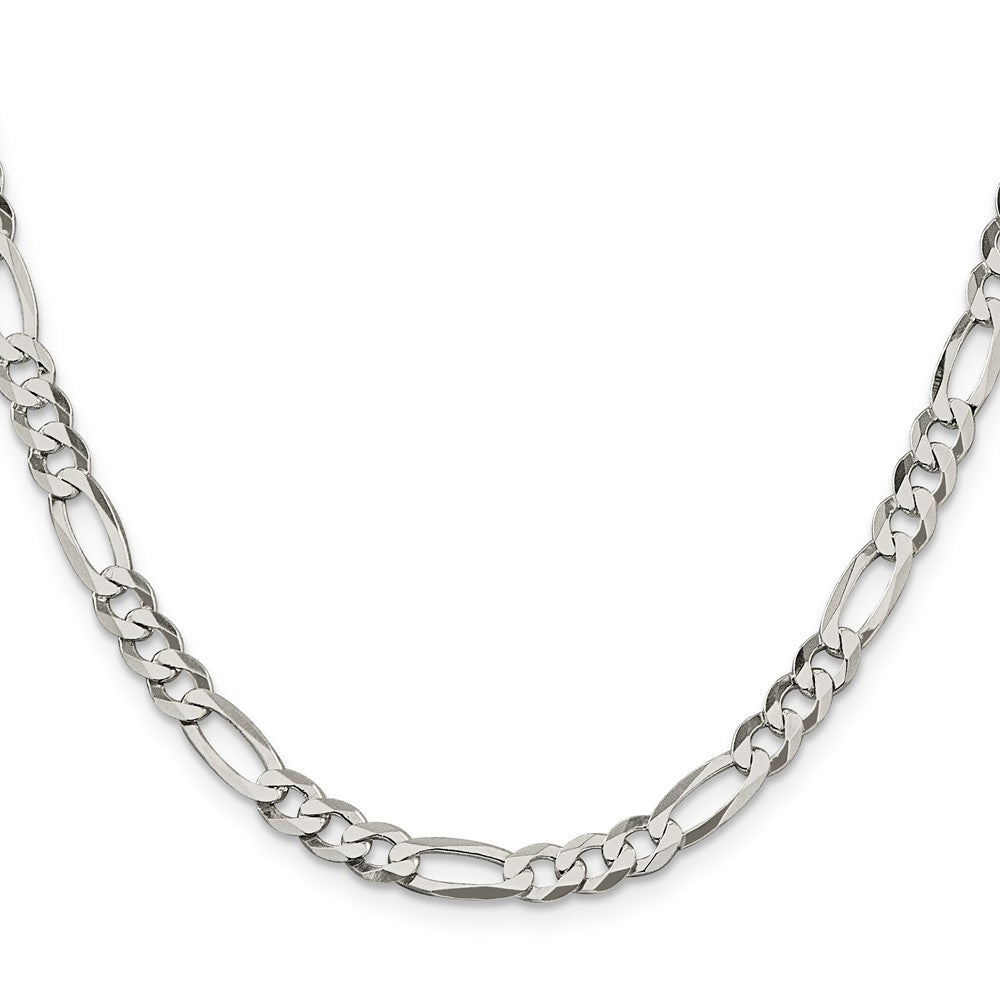 FJC Finejewelers 925 Sterling Silver Lightweight Flat Figaro Chain Bracelet 7 Inches x 5.5 mm