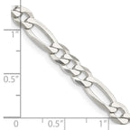 FJC Finejewelers 925 Sterling Silver Lightweight Flat Figaro Chain Bracelet 7 Inches x 5.5 mm