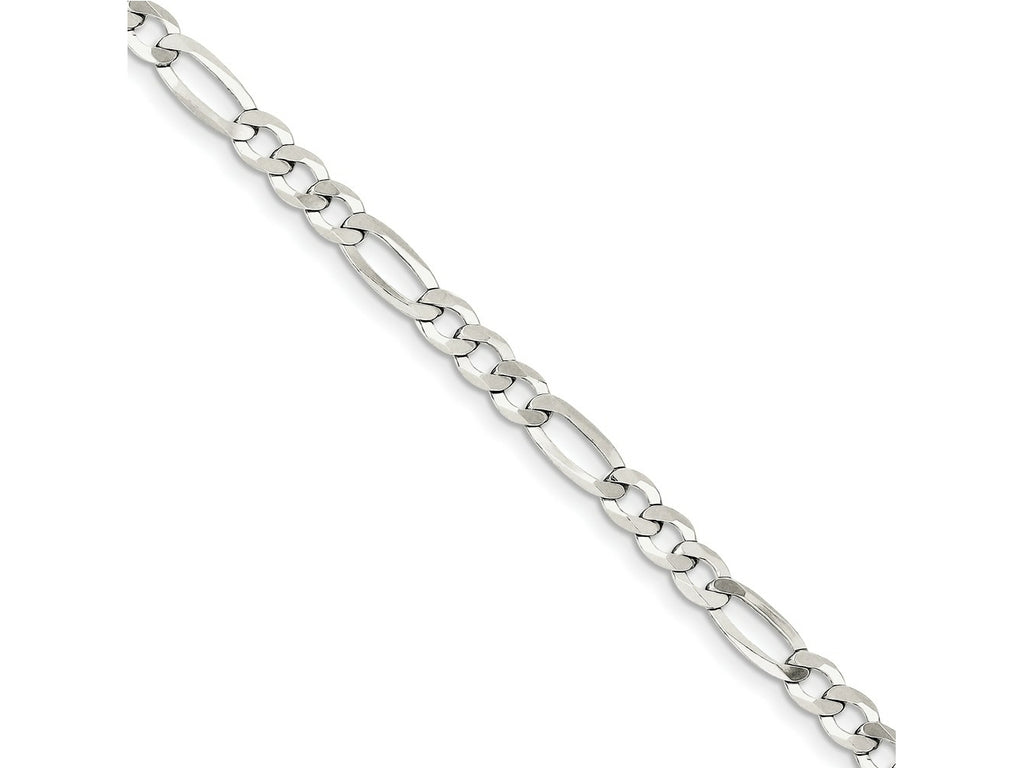FJC Finejewelers 925 Sterling Silver Lightweight Flat Figaro Chain Bracelet 7 Inches x 5.5 mm
