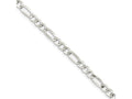 FJC Finejewelers 925 Sterling Silver Lightweight Flat Figaro Chain Bracelet 7 Inches x 5.5 mm
