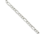 FJC Finejewelers 925 Sterling Silver Lightweight Flat Figaro Chain Bracelet 7 Inches x 5.5 mm