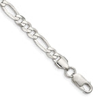 FJC Finejewelers 925 Sterling Silver Lightweight Flat Figaro Chain Bracelet 8 Inches x 5.5 mm