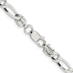 FJC Finejewelers 925 Sterling Silver Lightweight Flat Figaro Chain Bracelet 8 Inches x 5.5 mm