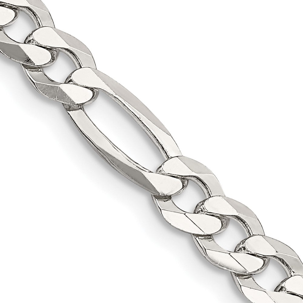 FJC Finejewelers 925 Sterling Silver Lightweight Flat Figaro Chain Bracelet 9 Inches x 5.5 mm