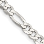 FJC Finejewelers 925 Sterling Silver Lightweight Flat Figaro Chain Bracelet 9 Inches x 5.5 mm